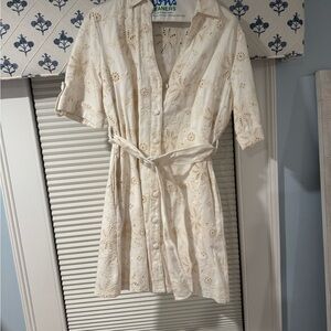 Solitaire Cream Mini Dress